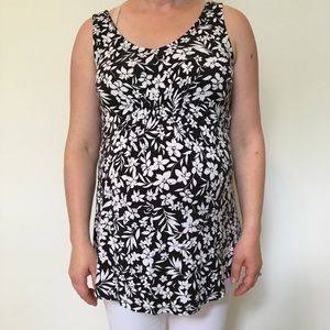 Floral-Print Jersey Sleeveless Top